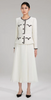Self Portrait - Cream Tailored Midi Dress - Designer Dress hire 
