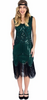 RO ROX - Norma 1920s Flapper Dress Green - Designer Dress hire