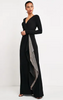 ADRIANNA PAPELL - Art Deco Shoulder Gown - Designer Dress hire 