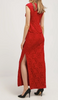 RALPH LAUREN - Red Lace Gown - Designer Dress hire