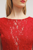 RALPH LAUREN - Red Lace Gown - Designer Dress hire