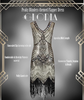 RO ROX - Gloria 1920s Flapper Dress Gold - Designer Dress hire