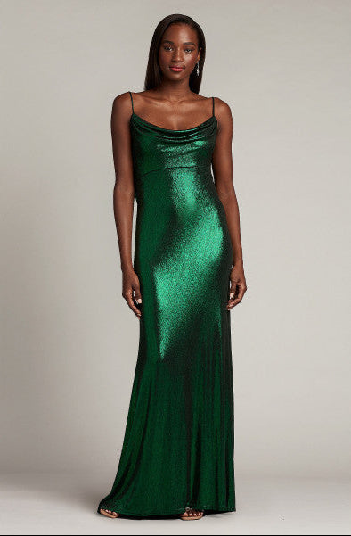 Ara Metallic Lamè Gown