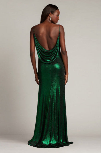 Ara Metallic Lamè Gown