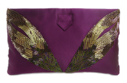 WILBUR AND GUSSIE - Tinker Clutch - Purple - Designer Dress Hire
