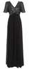 ADRIANNA PAPELL - Sequin V-Neck Black Dress - Designer Dress hire 