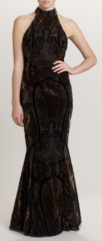 ARIELLA - Velvet Devoree Gown - Designer Dress hire 