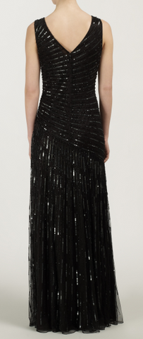ARIELLA - Juliet Sequin Gown Black - Designer Dress hire 