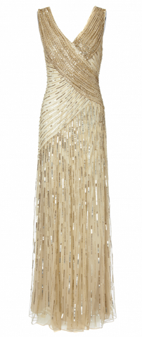 ARIELLA - Juliet Sequin Gown Gold - Designer Dress hire 