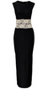 CLUB L - Flocked Fishtail Maxi Dress - Designer Dress hire