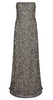 DEX - Sheer Champagne Sequin Gown - Designer Dress hire 