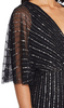 ADRIANNA PAPELL - Sequin V-Neck Black Dress - Designer Dress hire
