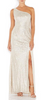 ADRIANNA PAPELL - Silver Sequin Mermaid Gown - Designer Dress hire