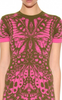 McQ ALEXANDER MCQUEEN - Khaki and Pink Intarsia Dress - Designer Dress hire