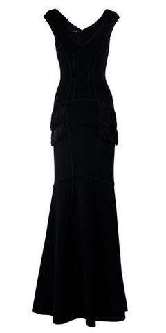 AMANDA WAKELEY - Niara Scuba Gown Black - Designer Dress hire 