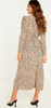 QUIZ - Stone Animal Midi Dress - Designer Dress hire