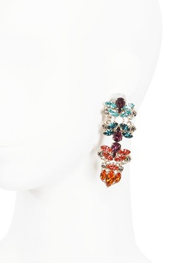 ANTON HEUNIS - Crystal Cluster Earrings - Designer Dress hire 