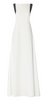 CLUB L - Flocked Fishtail Maxi Dress - Designer Dress hire
