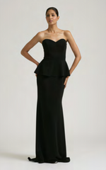 BADGLEY MISCHKA - Odessa Peplum Gown - Designer Dress Hire