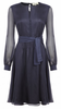 GINA BACCONI - Clarabelle Lace Dress Blue - Designer Dress hire