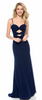 MARCHESA NOTTE - Blue Ruffled Tulle Gown - Designer Dress hire 