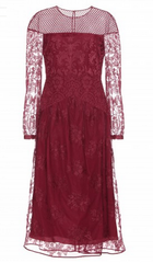 BURBERRY LONDON - Red Lacework Dress - Designer Dress Hire
