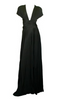 CLUB L - Flocked Fishtail Maxi Dress - Designer Dress hire