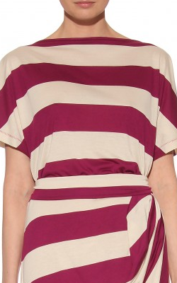 BY MALENE BIRGER - Striped Raspberry Dress - Designer Dress hire 