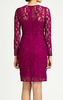 CARMEN MARC VALVO - Sleeved Lace Cocktail Dress - Designer Dress hire