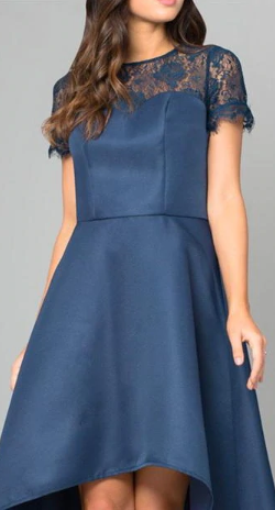 Chi chi london lace panel dip hem dress best sale