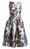 DIMA AYAD - Flared Tricolor Dress - Designer Dress hire 