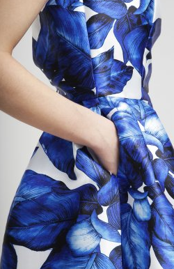 Royal blue flower online dress