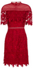 CHI CHI LONDON - Red Lace Raye Dress - Designer Dress hire