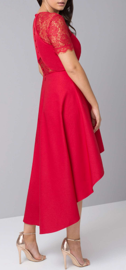 Lace Red Dip Hem Dress Girl Meets Dress Lace Red Dip Hem Dress Girl Meets Dress
