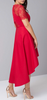 CHI CHI LONDON - Lace Red Dip Hem Dress - Designer Dress hire