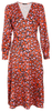 ELISE RYAN - Trim Cross Front Dress Red - Designer Dress hire 
