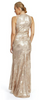 DEX - Sheer Champagne Sequin Gown - Designer Dress hire