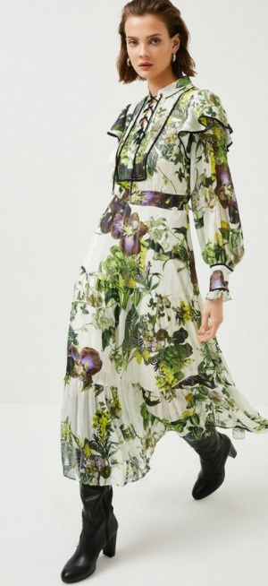 Botanical Lace Up Midi Dress | Rent Karen Millen dresses Girl Meets Dress Botanical Lace Up Midi Dress | Rent Karen Millen dresses Girl Meets Dress