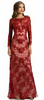 GINA BACCONI - Clarabelle Lace Dress Red - Designer Dress hire 