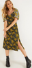 QUIZ - Black Floral Midi Dress - Designer Dress hire