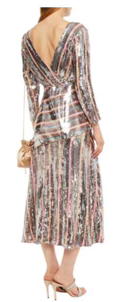 rixo tyra sequin dress NEW Rixo Tyra Sequin Split Midi Party Dress Size XS