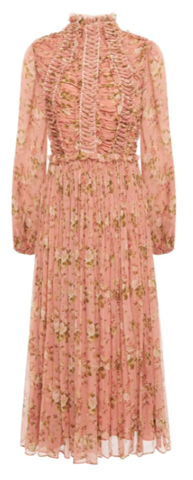 ZIMMERMAN - Floral Embroidered Pink Dress | Hire Zimmerman dress hire ...