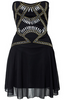 HALSTON HERITAGE - Black Cocktail Dress - Designer Dress hire 