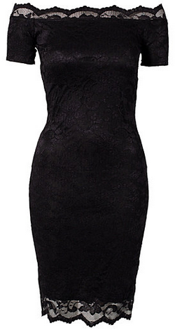 Off Shoulder Lace Dress Black – Girl Meets Dress