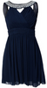ELISE RYAN - Trim Cross Front Dress Blue - Designer Dress hire