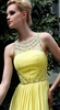 ELLIOT CLAIRE - Yellow Pleated Gown - Designer Dress hire