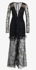 FOR LOVE & LEMONS - Daisy Black Lace Gown - Designer Dress Hire