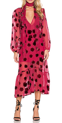 FOR LOVE & LEMONS - Heather Scarf Dress Burgundy - Designer Dress Hire