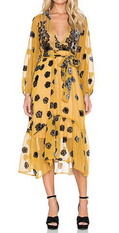 Heather Scarf Dress Mustard Girl Meets Dress