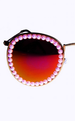 FREDA BANANA - Vic Fire Pink Sunglasses - Designer Dress hire 